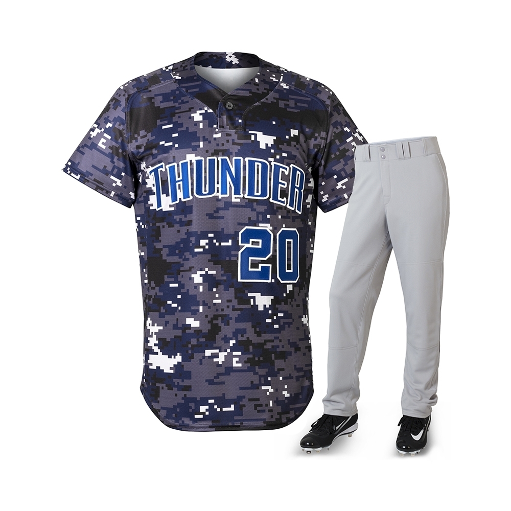 Men Custom Baseball Uniform Set | Black & Blue Men Custom Baseball Uniform Set | Black & Blue
