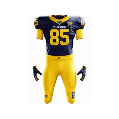Custom Football Uniform Set – Yellow & Blue | Pro Fit