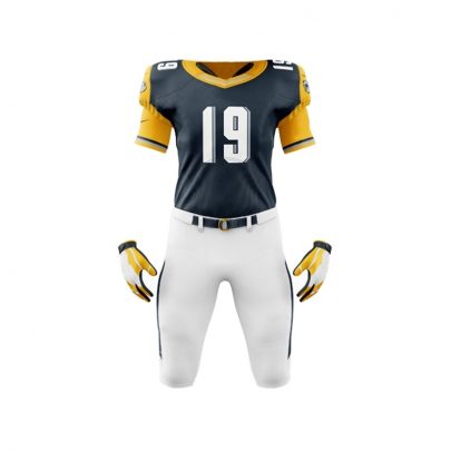 Custom Football Uniform Set – White/Black | Pro Fit