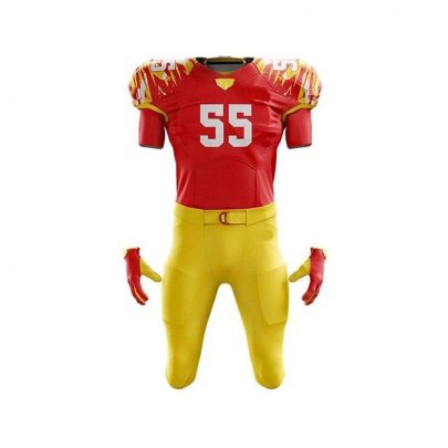 Custom Football Uniform Set – Red & Yellow | Pro Fit